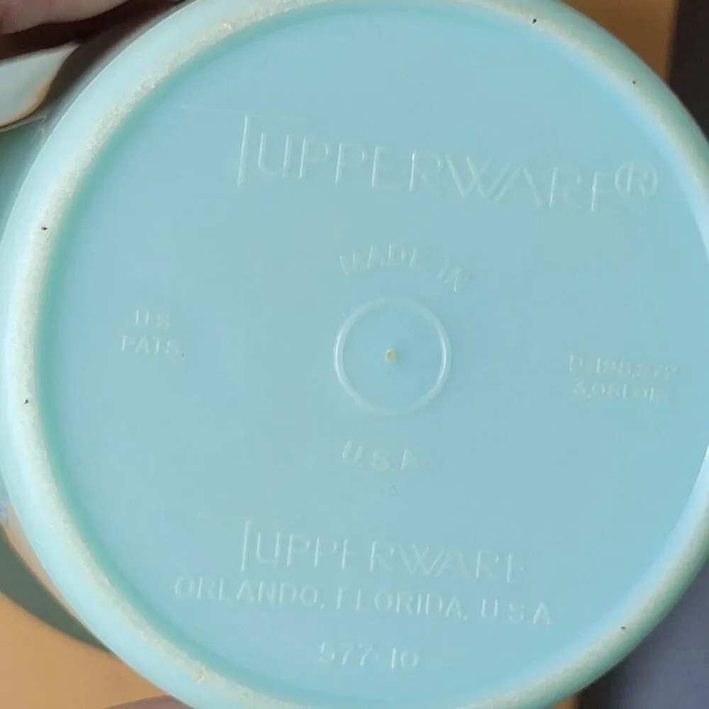 Vntg Tupperware Turquoise Flip Lids Plastic Sugar & Creamer Some Discoloration